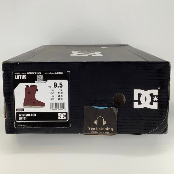 DC Size 9.5 Wine/Black Lotus 2024 Step On Boa Snowboard Boots Insulated P20-2 - Picture 9 of 10